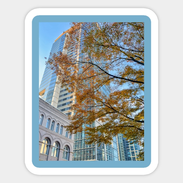 Fall in City Sticker by jvnimages